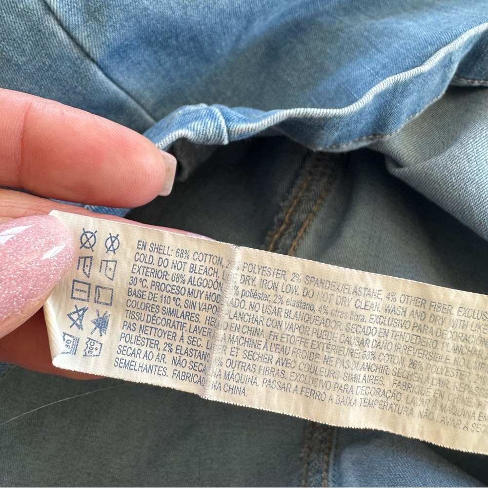 Forever 21 Zip Front Denim Mini Dress Body Con Cotton Stretch S - Picture 7 of 11